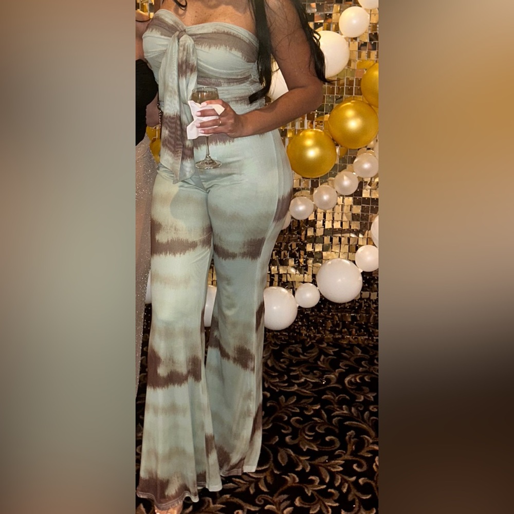 Mint combo jumpsuit